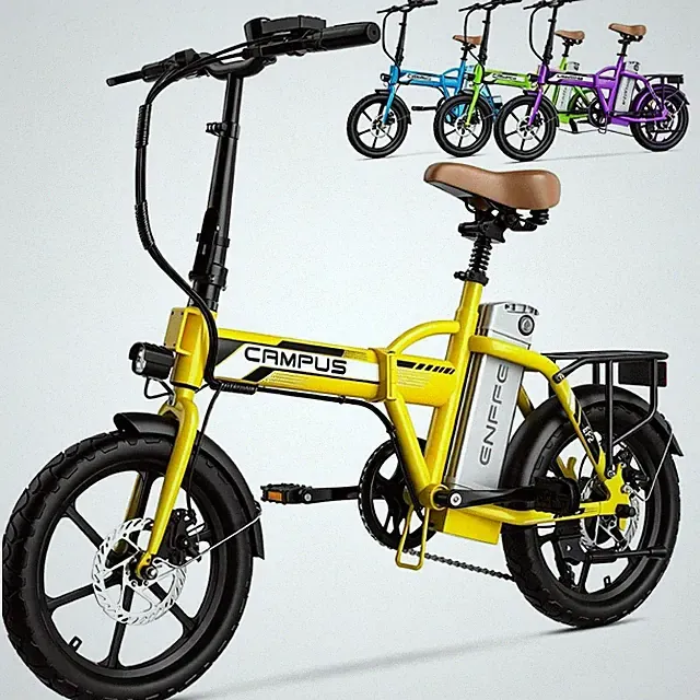 Enffe Campus Folding Electric Bicycle 1000W Peak 13.5Ah 16'' eBike 20mph 7 Speed